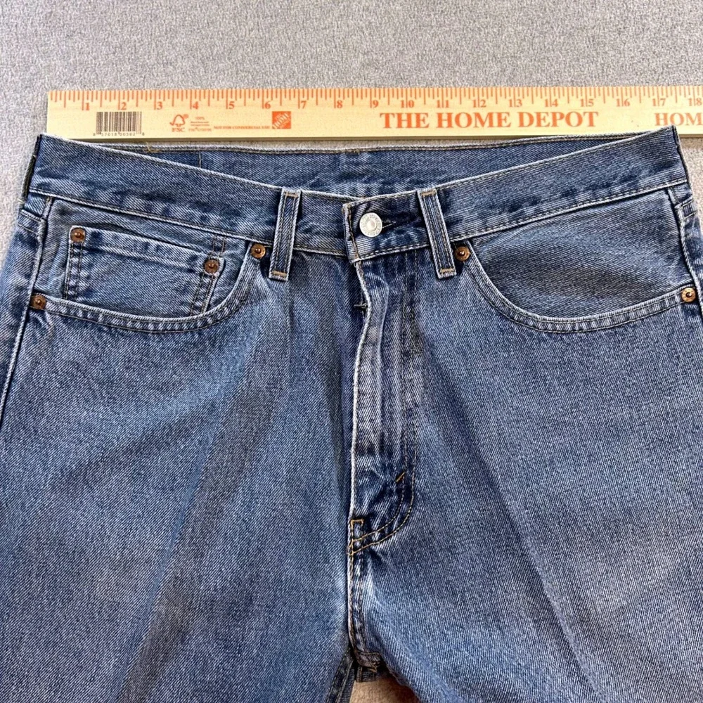Levis 505 Jeans Mens 34x29 Medium Wash Straight Leg Classic Fit‎ Denim Pants